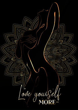 Love Yourself More - Golden Silhouette