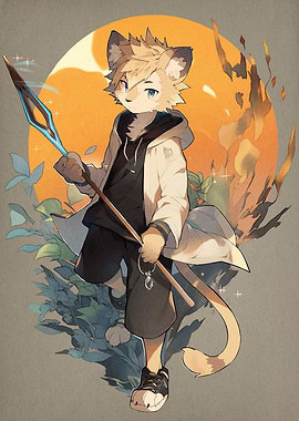 Anthropomorphic Cat Warrior