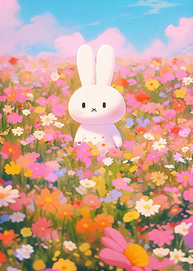 Rabbit animal flowers