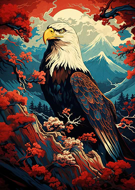 Eagle Japanese Landscape