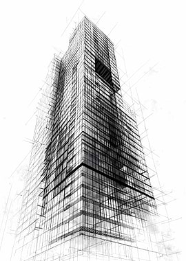 Modern Skyscraper Sketch