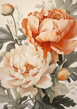 Floral Painting Peonies