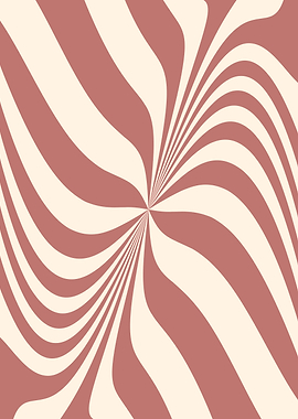 Abstract Swirl Pattern in Pink and Beige