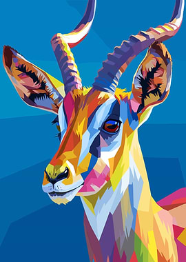 Colorful Antelope Portrait