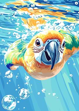 Parrot Underwater