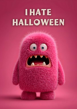 I Hate Halloween - Pink Monster
