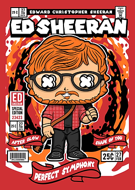 Ed Sheeran Comic Book Cover Art
