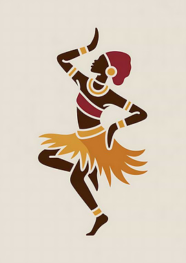 African Dancer Silhouette
