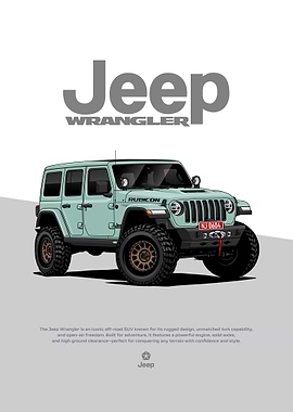 Jeep Wrangler Rubicon Illustration