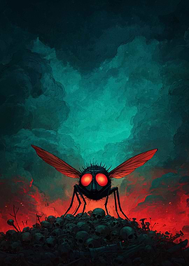 Giant Fly on Skull Pile