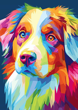 Colorful Dog Portrait