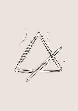 Triangle Music Line Art