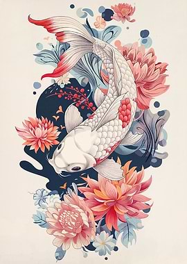 Koi Fish Floral Arrangement