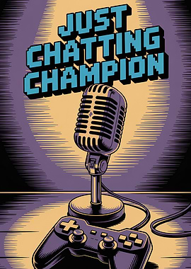 Just Chatting Champion Gaming Illustration