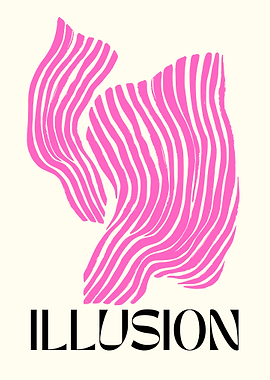 Abstract Pink Illusion Art