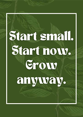 Growth Mindset – Start Small Inspirational Poster