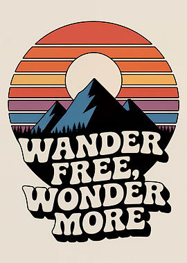 Wander Free, Wonder More Graphic