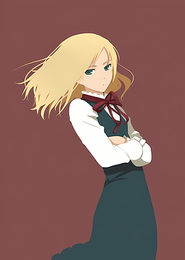 Anime Girl with Blonde Hair