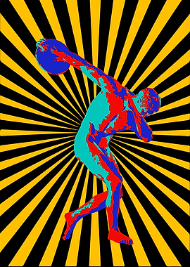 Discus Thrower Pop Art (Discobole)