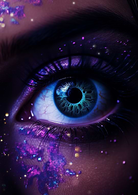 Eye with Galaxy Makeup