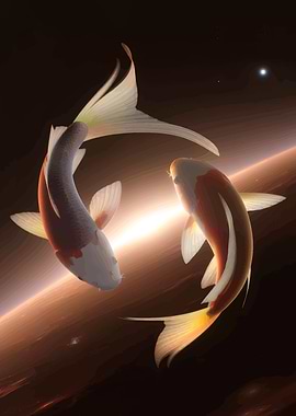 Koi Fish in Space