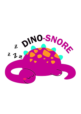 Dino-Snore: Sleeping Dinosaur Illustration