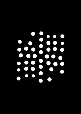 Minimalist White Dots on Black Background