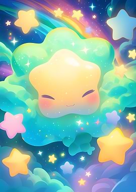 Cute Starry Sky Illustration