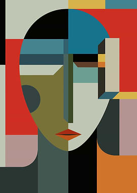 Abstract Geometric Portrait