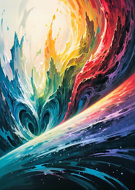 Abstract Rainbow Swirl