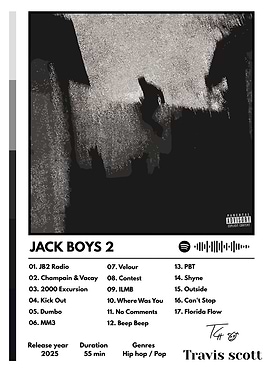 travis scott Jack Boys 2 Album Cover Art