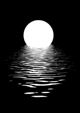 Moonlight Reflection on Water