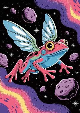 Flying Frog in Space