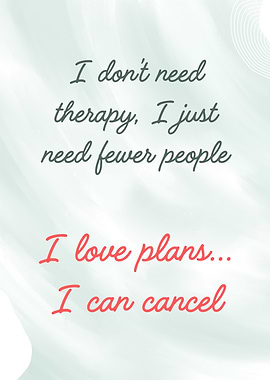 Funny Quote: Therapy and Plans