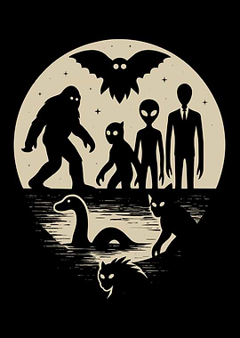 Cryptid Gathering Silhouette