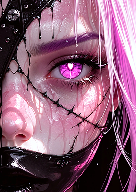 Cyberpunk Girl with Pink Hair