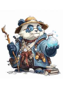 Panda Alchemist Illustration