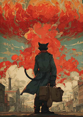 Cat in Trench Coat, Atomic Explosion
