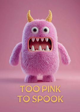 Too Pink To Spook - Furry Halloween Monster