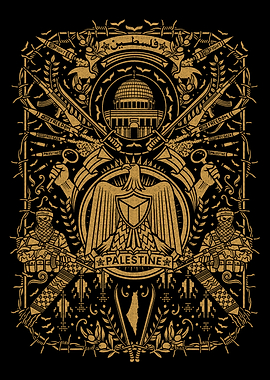 Palestine Emblem with Dome of the Rock