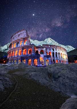 Colosseum under the stars