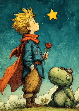 The Little Prince and Dinosaur Friend