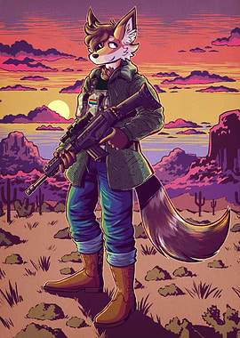 Anthropomorphic Fox Animal