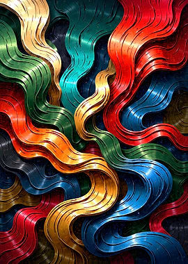 Colorful Metallic Ribbons