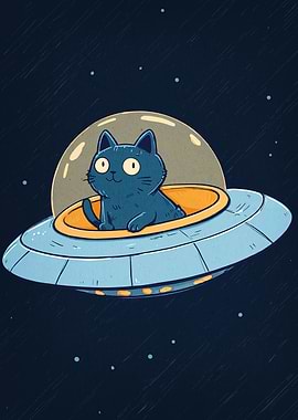 Cat in UFO