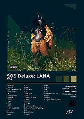 SZA SOS Deluxe: LANA Album Cover