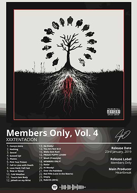 xxxetentacion Members Only, Vol. 4 Album Cover