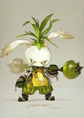 Vegetable Warrior with Mace