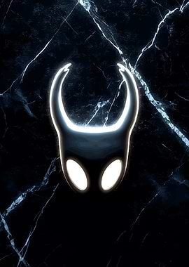 Hollow Knight Symbol on Marble Background