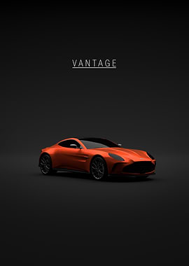 Aston Martin Vantage Orange Car